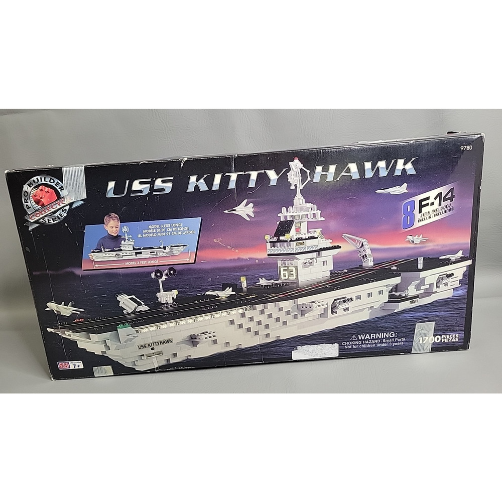 MEGA BLOKS PROBUILDER COLLECTOR SERIES USS KITTYHAWK AIRCRAFT CARRIER #9780